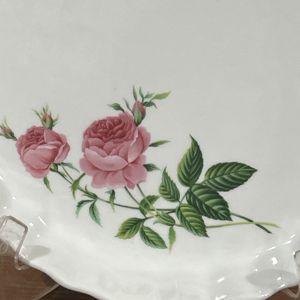 Vintage Christineholm‎ Porcelain Pink Rose Pie/Tart Plate Dish - Picture 2 of 12